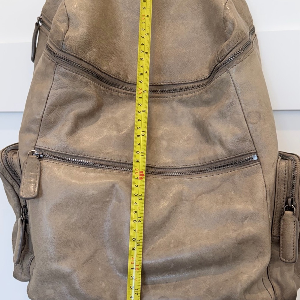 Gray Leather Backpack - image 6